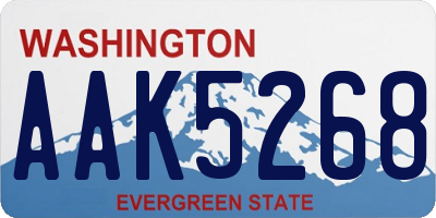 WA license plate AAK5268