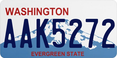 WA license plate AAK5272