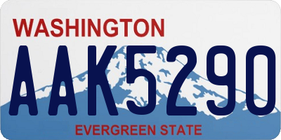 WA license plate AAK5290