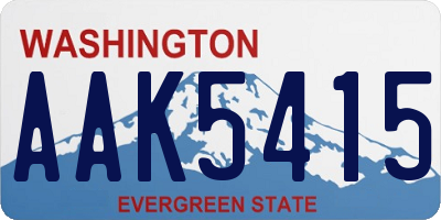 WA license plate AAK5415