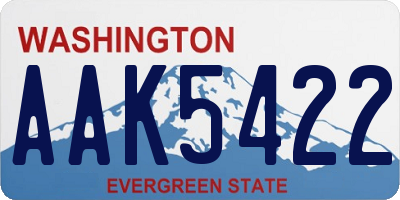 WA license plate AAK5422