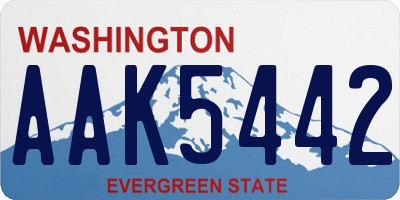 WA license plate AAK5442