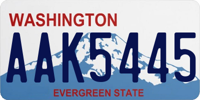 WA license plate AAK5445