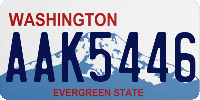 WA license plate AAK5446