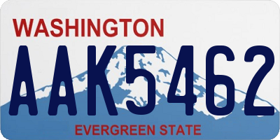 WA license plate AAK5462