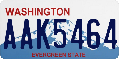 WA license plate AAK5464