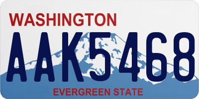 WA license plate AAK5468