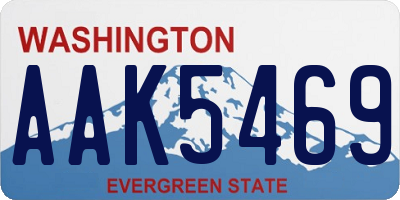 WA license plate AAK5469