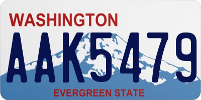 WA license plate AAK5479