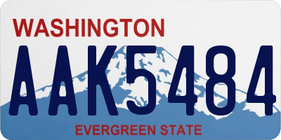 WA license plate AAK5484