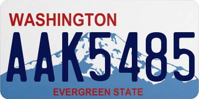 WA license plate AAK5485