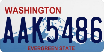 WA license plate AAK5486