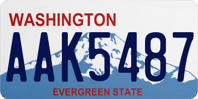 WA license plate AAK5487