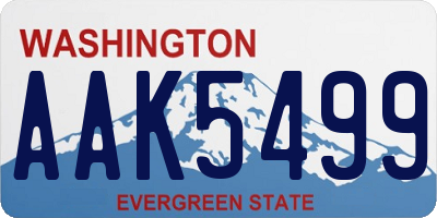 WA license plate AAK5499