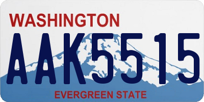 WA license plate AAK5515