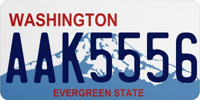 WA license plate AAK5556