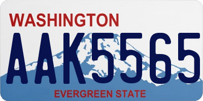 WA license plate AAK5565