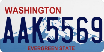 WA license plate AAK5569