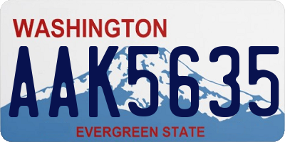 WA license plate AAK5635