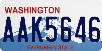 WA license plate AAK5646