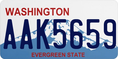 WA license plate AAK5659