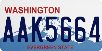 WA license plate AAK5664