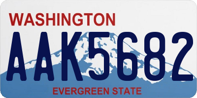 WA license plate AAK5682
