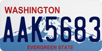 WA license plate AAK5683