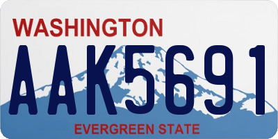WA license plate AAK5691