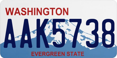 WA license plate AAK5738