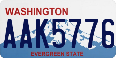 WA license plate AAK5776