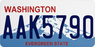 WA license plate AAK5790