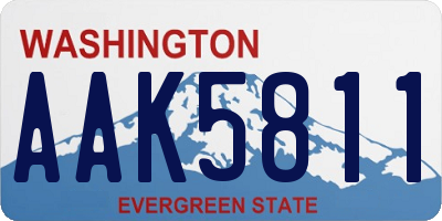WA license plate AAK5811