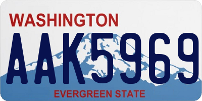 WA license plate AAK5969