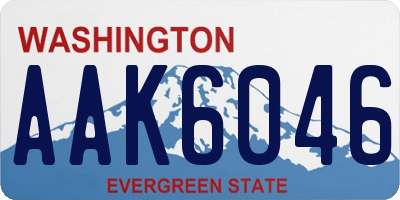 WA license plate AAK6046