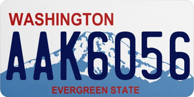 WA license plate AAK6056