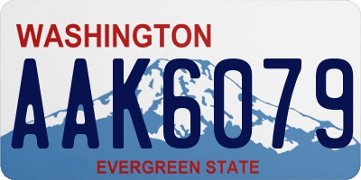 WA license plate AAK6079