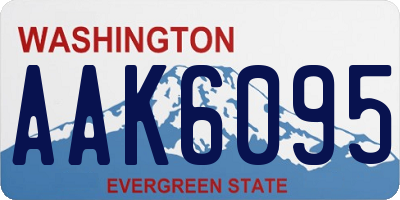 WA license plate AAK6095