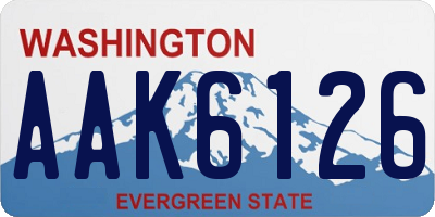 WA license plate AAK6126