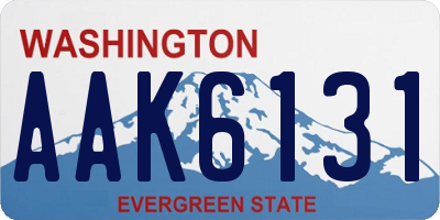 WA license plate AAK6131