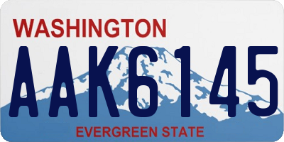 WA license plate AAK6145