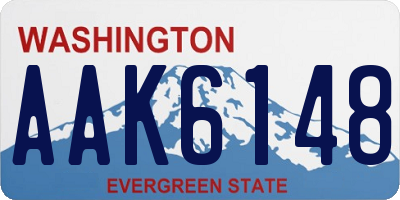 WA license plate AAK6148