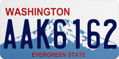 WA license plate AAK6162