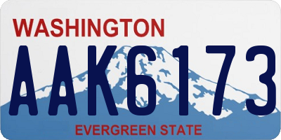 WA license plate AAK6173