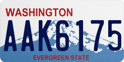 WA license plate AAK6175