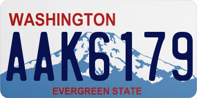 WA license plate AAK6179