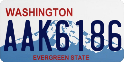 WA license plate AAK6186