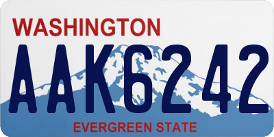WA license plate AAK6242
