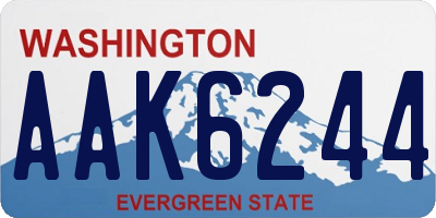 WA license plate AAK6244