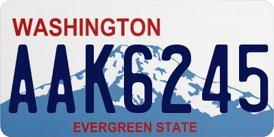 WA license plate AAK6245